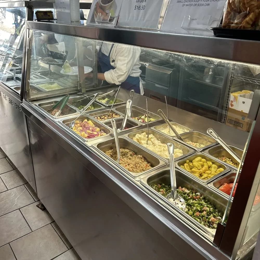 Hot bar with a variety of sides